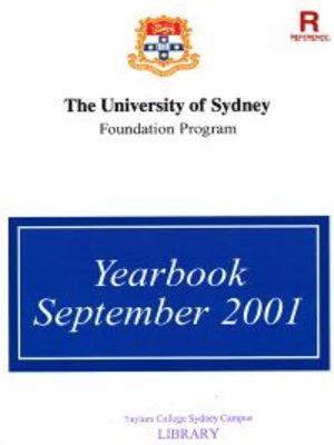 cover image of Taylors College Sydney Campus Yearbook September 2001